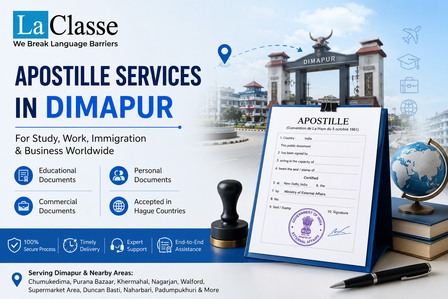 Apostille Services in Dimapur for Study, Work & Business Use